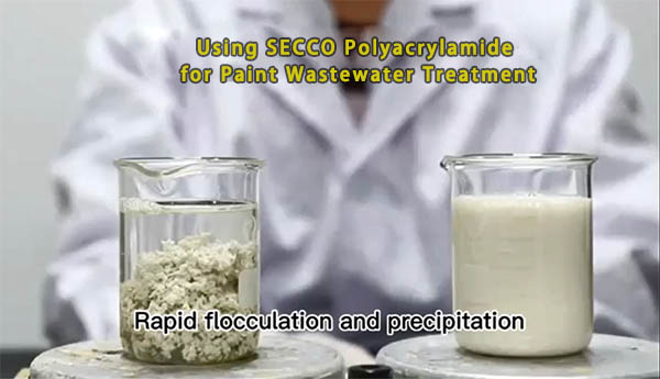 Verwendung von Polyacrylamid f&uuml;r die Abwasserbehandlung von Farben